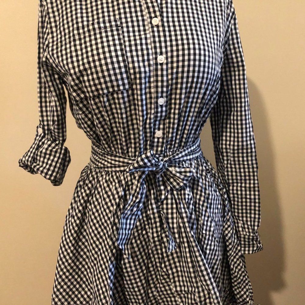 Black & White Checkered Swing Dress (2) 5158 NWT Boutique